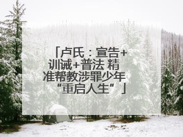 卢氏：宣告+训诫+普法 精准帮教涉罪少年“重启人生”