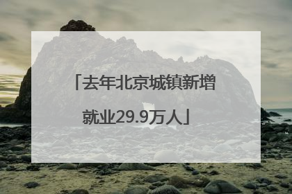 去年北京城镇新增就业29.9万人