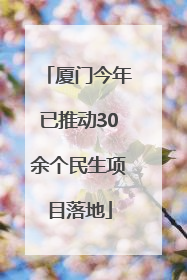 厦门今年已推动30余个民生项目落地
