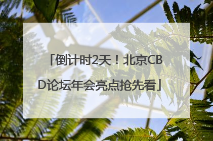 倒计时2天！北京CBD论坛年会亮点抢先看