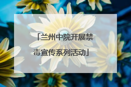 兰州中院开展禁毒宣传系列活动