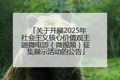 关于开展2025年社会主义核心价值观主题微电影（微视频）征集展示活动的公告