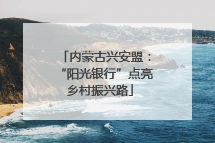 内蒙古兴安盟：“阳光银行”点亮乡村振兴路