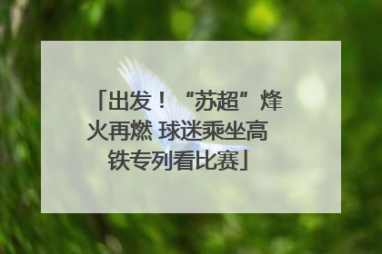 出发！“苏超”烽火再燃 球迷乘坐高铁专列看比赛