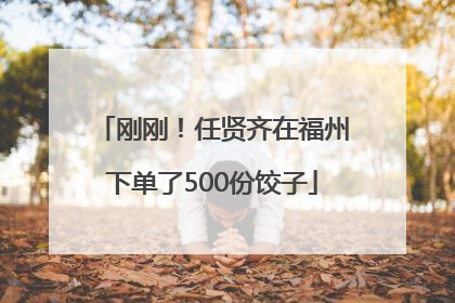 刚刚！任贤齐在福州下单了500份饺子