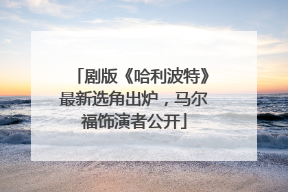 剧版《哈利波特》最新选角出炉，马尔福饰演者公开