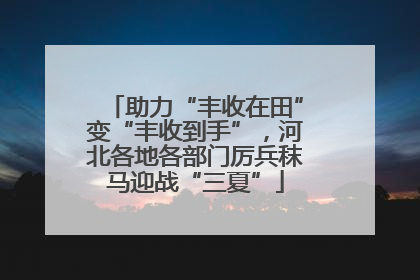 助力“丰收在田”变“丰收到手”，河北各地各部门厉兵秣马迎战“三夏”
