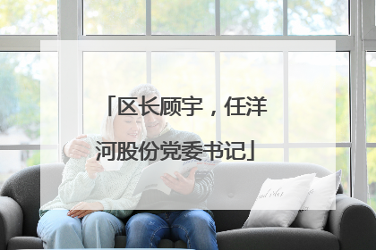 区长顾宇，任洋河股份党委书记