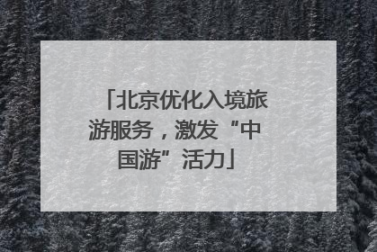 北京优化入境旅游服务，激发“中国游”活力