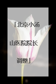 北京小汤山医院院长调整