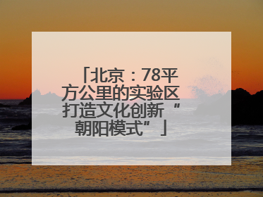 北京：78平方公里的实验区打造文化创新“朝阳模式”