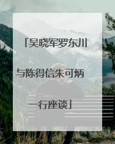 吴晓军罗东川与陈得信朱可炳一行座谈