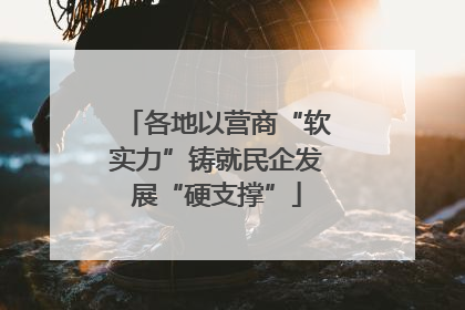各地以营商“软实力”铸就民企发展“硬支撑”