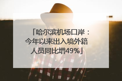 哈尔滨机场口岸：今年以来出入境外籍人员同比增49%