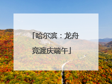 哈尔滨：龙舟竞渡庆端午