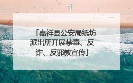 嘉祥县公安局纸坊派出所开展禁毒、反诈、反邪教宣传