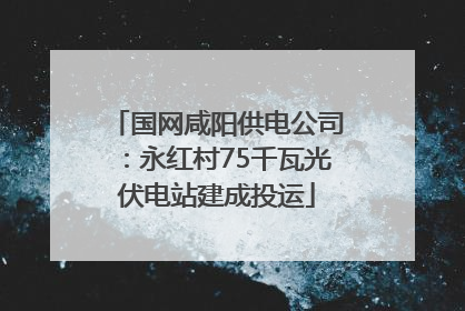 国网咸阳供电公司：永红村75千瓦光伏电站建成投运