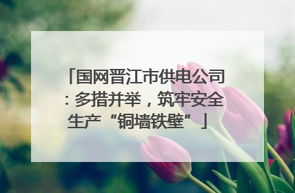 国网晋江市供电公司：多措并举，筑牢安全生产“铜墙铁壁”