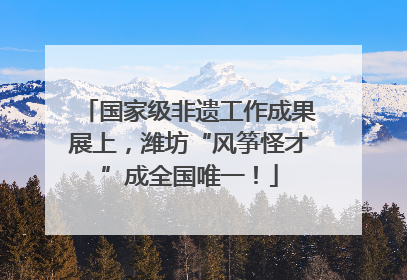国家级非遗工作成果展上，潍坊“风筝怪才”成全国唯一！