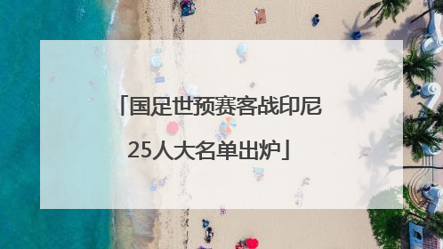 国足世预赛客战印尼25人大名单出炉