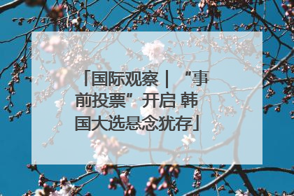 国际观察｜“事前投票”开启 韩国大选悬念犹存
