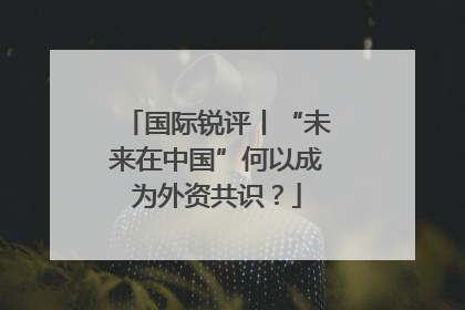 国际锐评丨“未来在中国”何以成为外资共识？