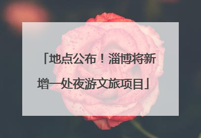地点公布！淄博将新增一处夜游文旅项目