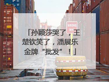 孙颖莎哭了，王楚钦笑了，潘展乐金牌“批发”！