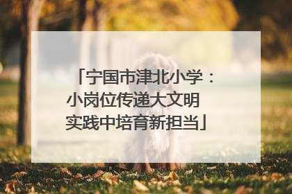 宁国市津北小学：小岗位传递大文明 实践中培育新担当