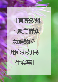 宜宾叙州：聚焦群众急难愁盼 用心办好民生实事