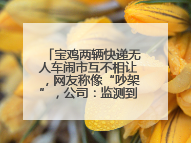 宝鸡两辆快递无人车闹市互不相让，网友称像“吵架”，公司：监测到异常会有技术或人为干预处置
