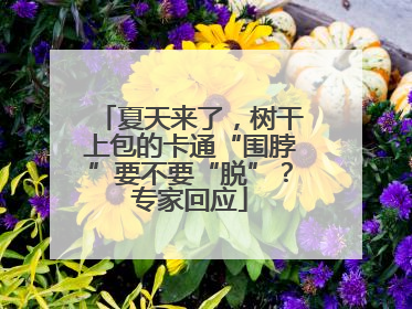 夏天来了，树干上包的卡通“围脖”要不要“脱”？专家回应