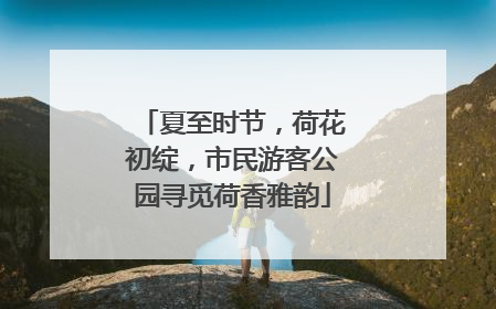 夏至时节，荷花初绽，市民游客公园寻觅荷香雅韵