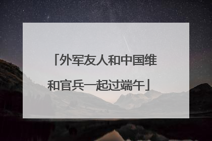 外军友人和中国维和官兵一起过端午