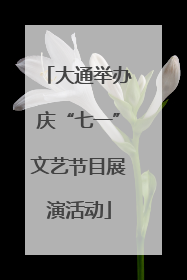 大通举办庆“七一”文艺节目展演活动