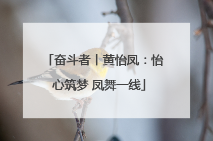 奋斗者丨黄怡凤：怡心筑梦 凤舞一线