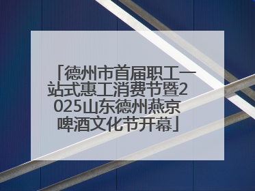 德州市首届职工一站式惠工消费节暨2025山东德州燕京啤酒文化节开幕