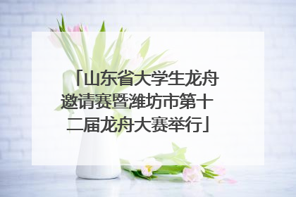 山东省大学生龙舟邀请赛暨潍坊市第十二届龙舟大赛举行