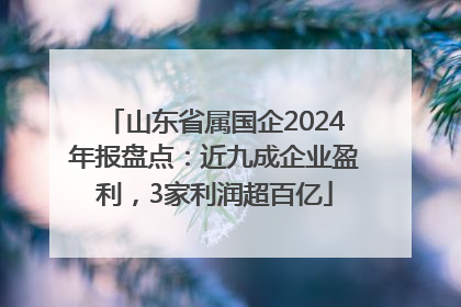 山东省属国企2024年报盘点：近九成企业盈利，3家利润超百亿