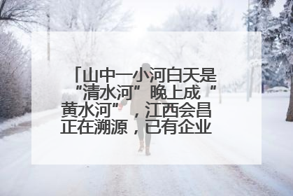 山中一小河白天是“清水河”晚上成“黄水河”，江西会昌正在溯源，已有企业被要求停工