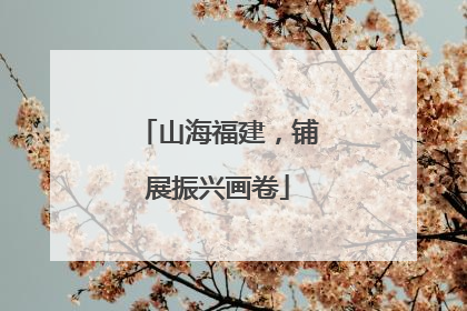 山海福建，铺展振兴画卷