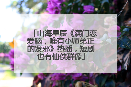 山海星辰《满门恋爱脑，唯有小师弟正的发邪》热播，短剧也有仙侠群像