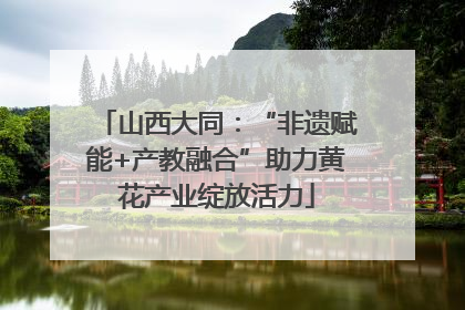 山西大同：“非遗赋能+产教融合”助力黄花产业绽放活力