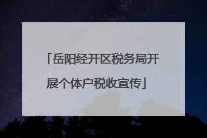 岳阳经开区税务局开展个体户税收宣传