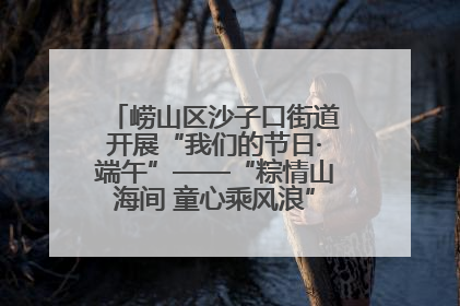 崂山区沙子口街道开展“我们的节日·端午”——“粽情山海间 童心乘风浪”文明实践活动