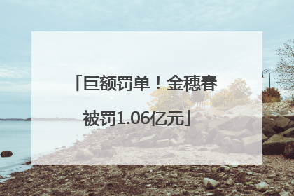 巨额罚单！金穗春被罚1.06亿元