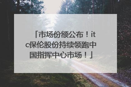 市场份额公布！itc保伦股份持续领跑中国指挥中心市场！