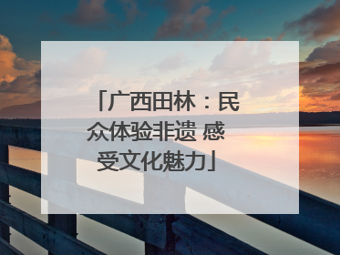 广西田林：民众体验非遗 感受文化魅力