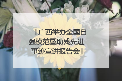 广西举办全国自强模范暨助残先进事迹宣讲报告会