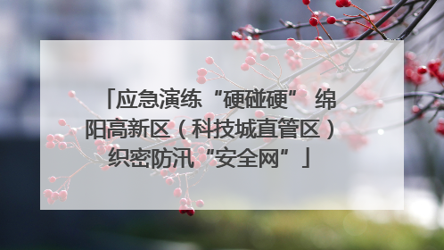 应急演练“硬碰硬” 绵阳高新区（科技城直管区）织密防汛“安全网”